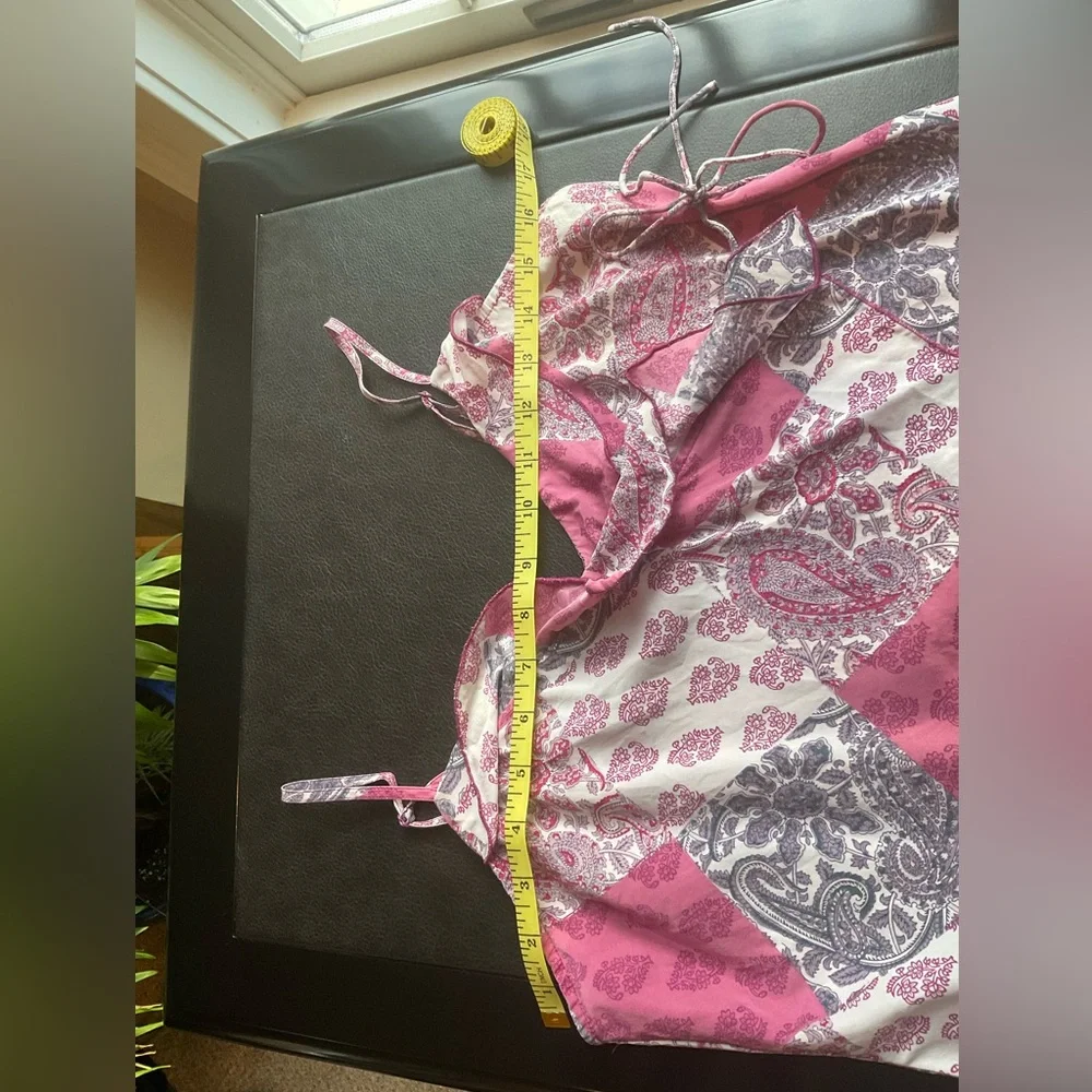 GAP Body Women's Size SP Purple and Pink Paisley 100% Silk Lingerie Set - Picture 10 of 16